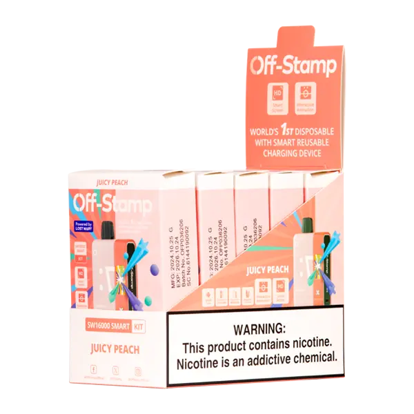 BUY 1 GET 1 FREE Juicy Peach Off Stamp SW16000 Kit | Vape Amazon India Off Stamp