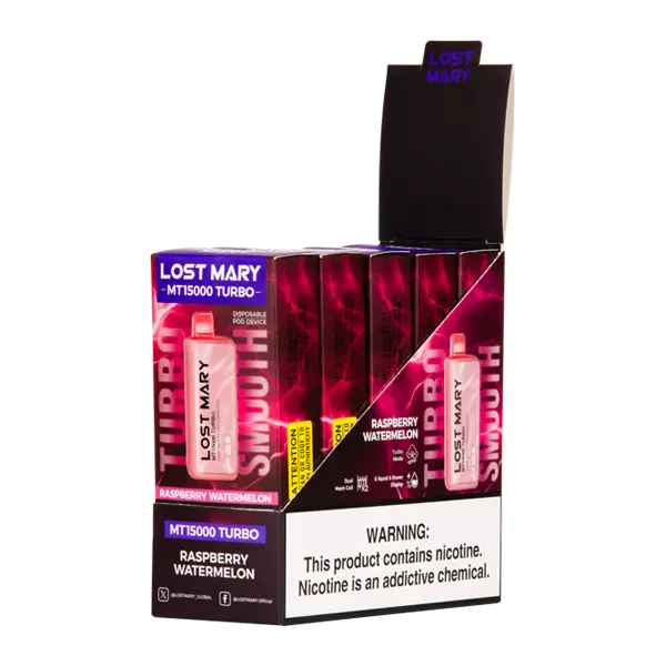 BUY 1 GET 1 FREE Raspberry Watermelon Lost Mary MT15000 Turbo | Vape Amazon India Lost Mary
