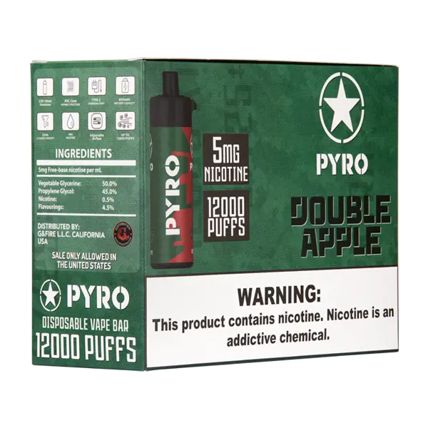 BUY 1 GET 1 FREE Double Apple PYRO 12000 | Vape Amazon India Pyro