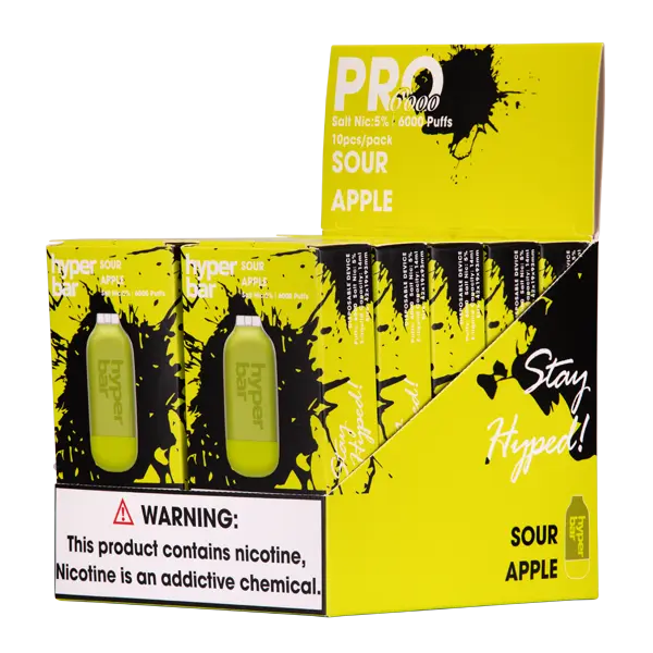 BUY 1 GET 1 FREE Sour Apple Hyper Bar Pro 6000 | Vape Amazon India Hyper Bar