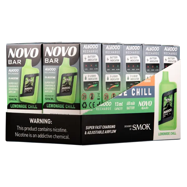 BUY 1 GET 1 FREE Lemonade Chill Novo Bar AL6000 | Vape Amazon India Smok