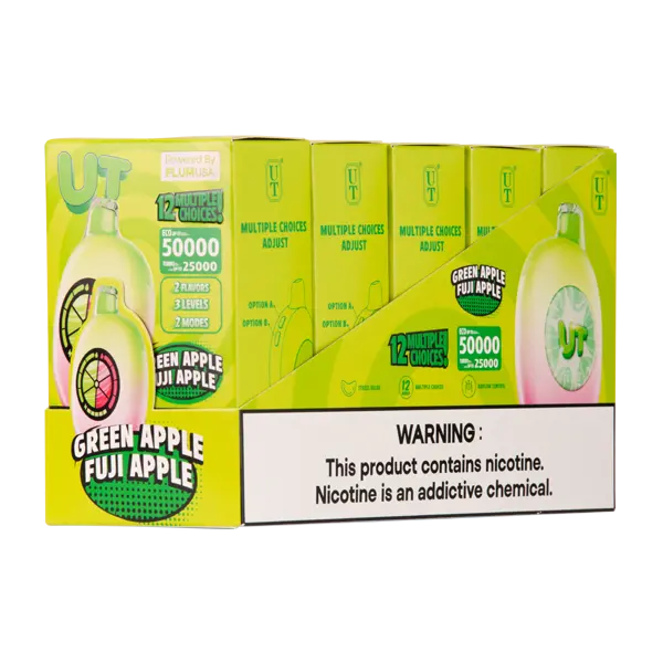 BUY 1 GET 1 FREE Green Apple/Fuji Apple UT 50K | Vape Amazon India UT Bar