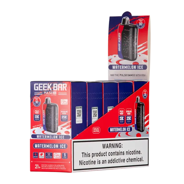 BUY 1 GET 1 FREE Watermelon Ice Geek Bar Pulse X (Patriot Edition) | Vape Amazon India Geek Vape
